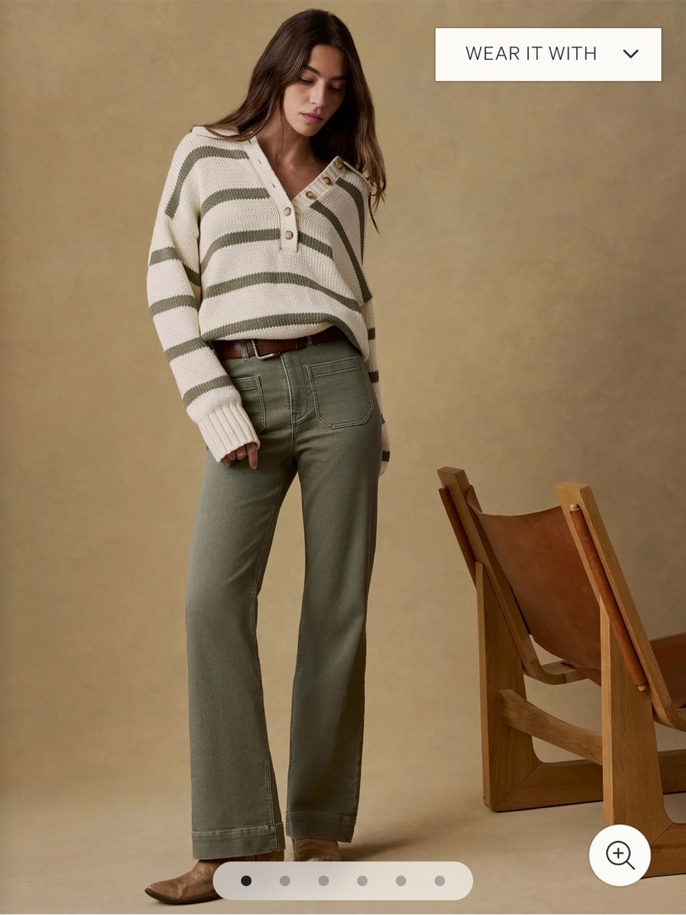 Faherty Stretch Terry Patch Pocket Pants (Olive)